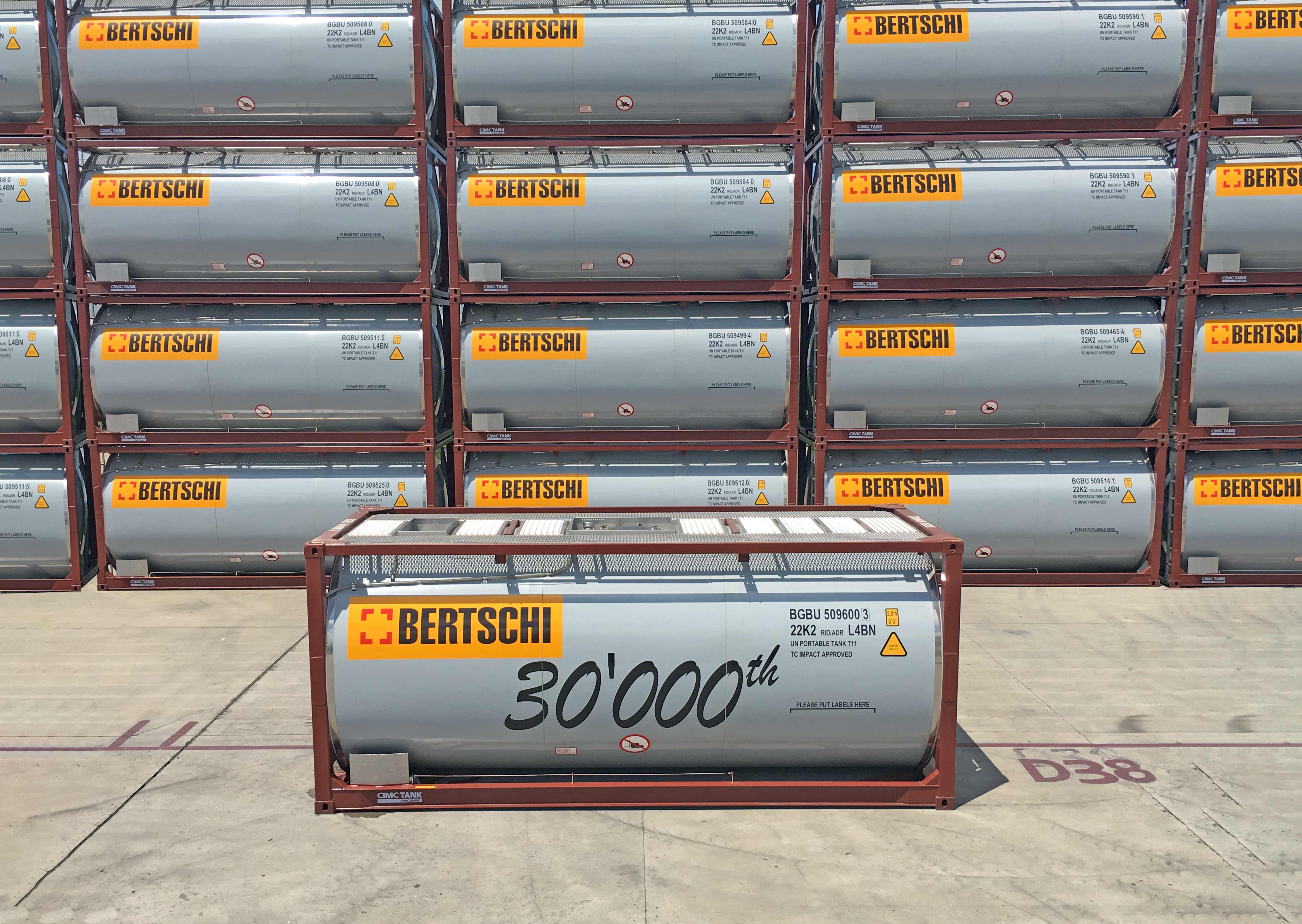 Bertschi Gruppe übernimmt den 30.000sten Container