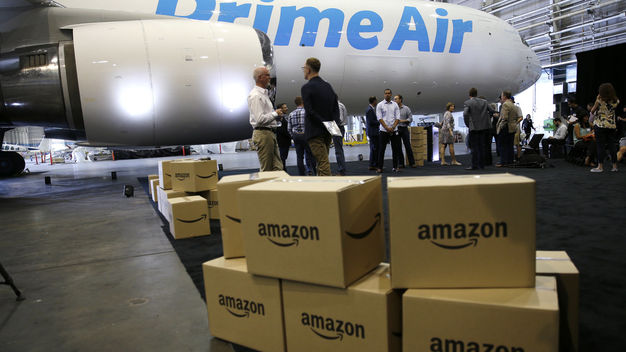 First Amazon branded freighter takes flight