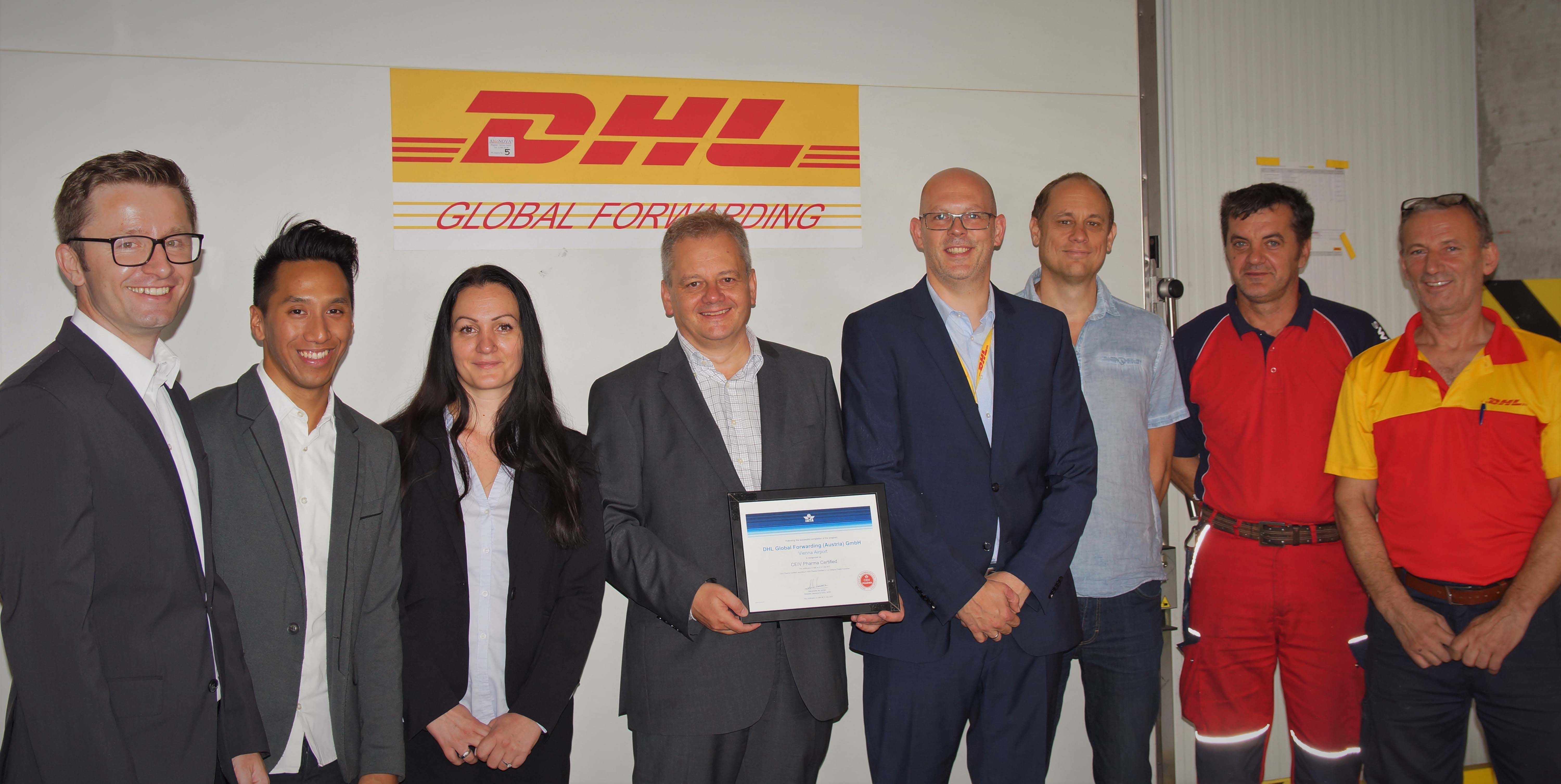 IATA CEIV-Pharma-Zertifizierung für DHL am Flughafen Wien