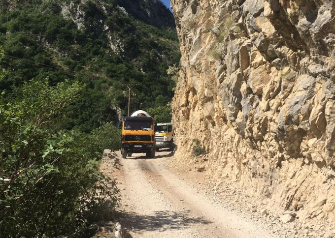 EMS Log guides sensitive cargo through rough terrain in Albania