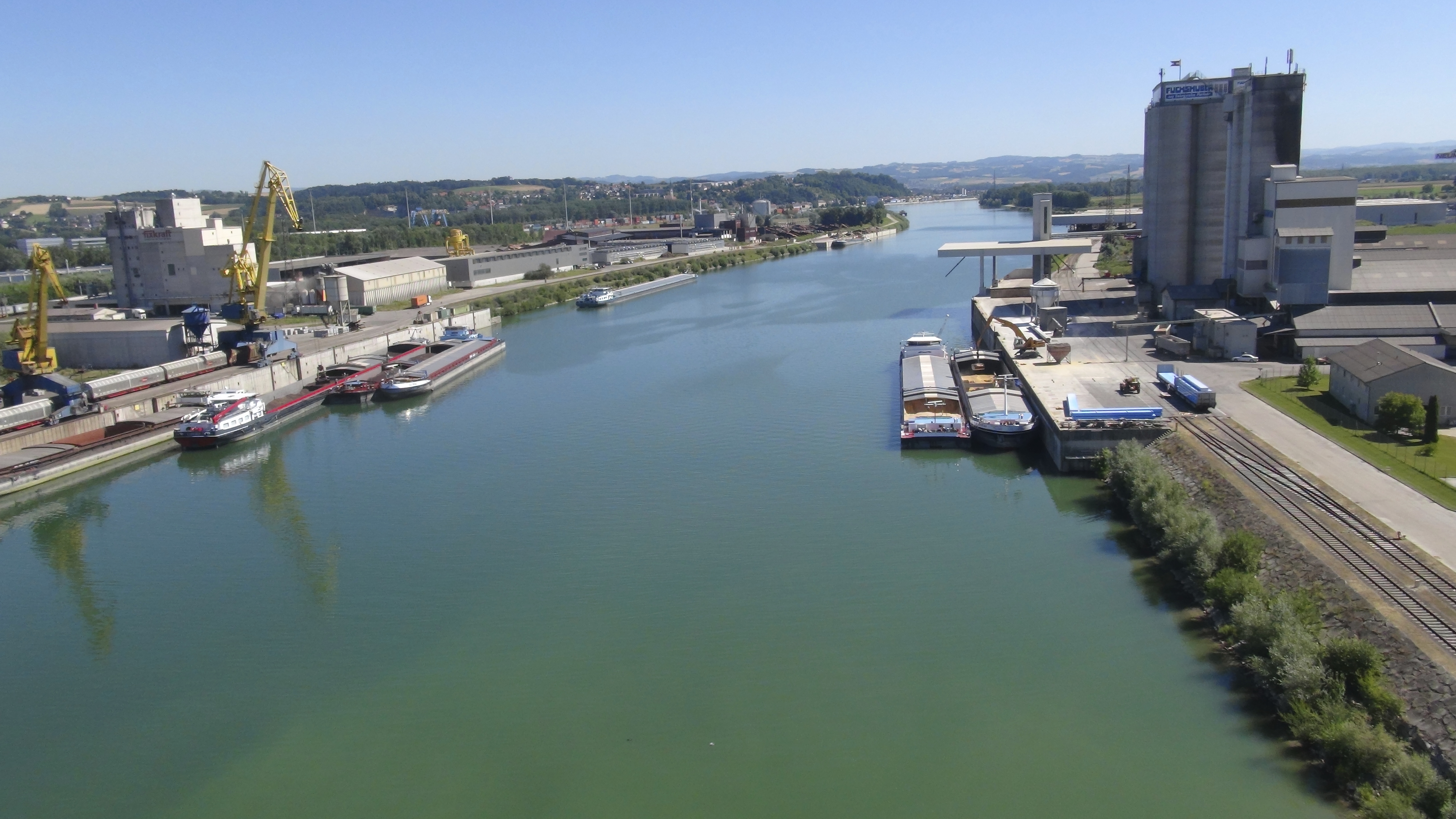 Ennshafen spürte 2018 die extreme Niederwassersituation