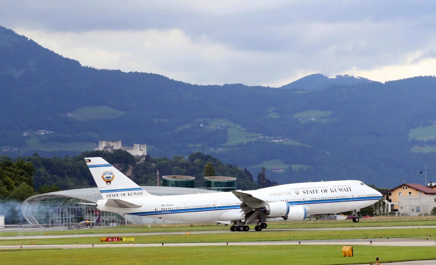 First landing of the longest Jumbo Jet in Austria