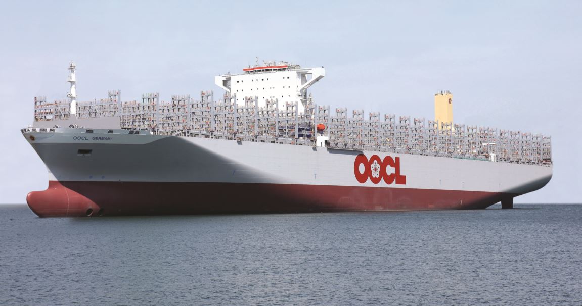 21.413 TEU-Schiff „OOCL Germany“ kommt nach Wilhelmshaven