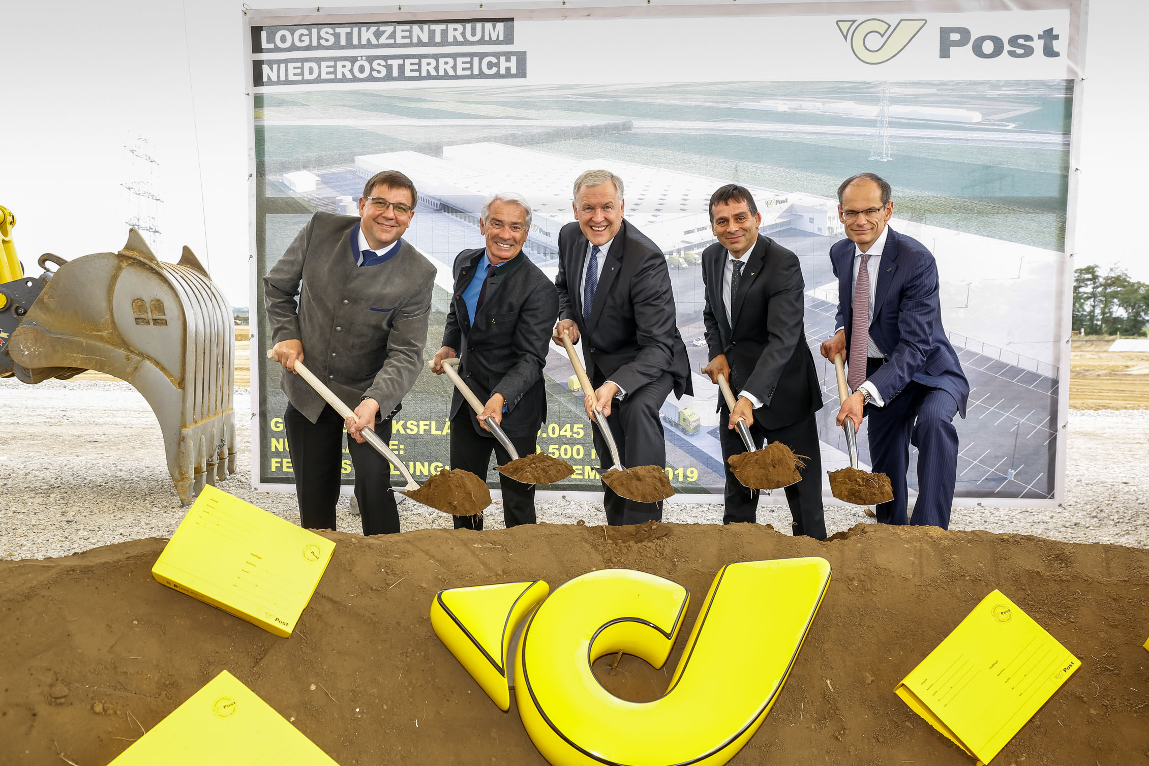 Ground-breaking ceremony for Post’s sorting plant in Lower Austria