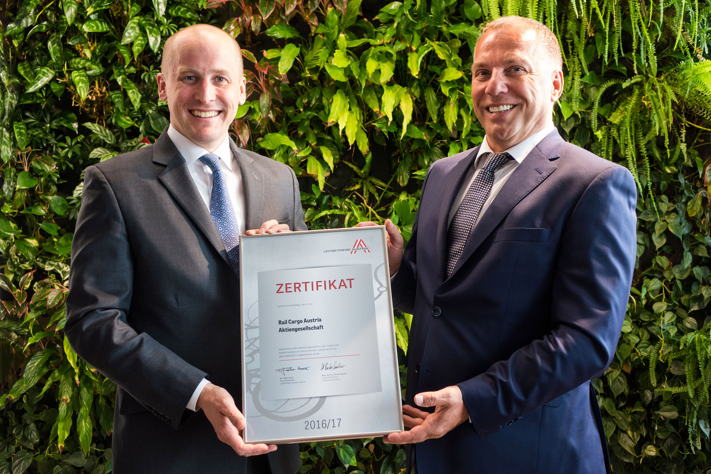 Rail Cargo Group erhält Auszeichnung als Leitbetrieb Austria