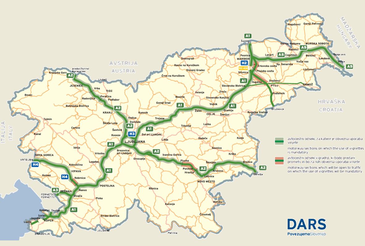 Rise in toll charges for trucks on Slovenian highways