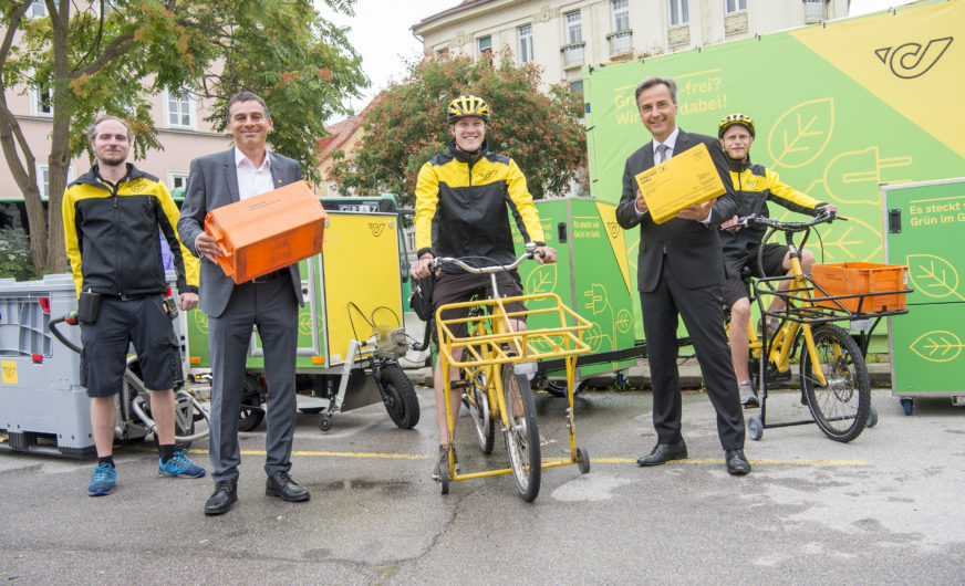 Post startet Citylogistik mit E-Lastenrädern in Graz