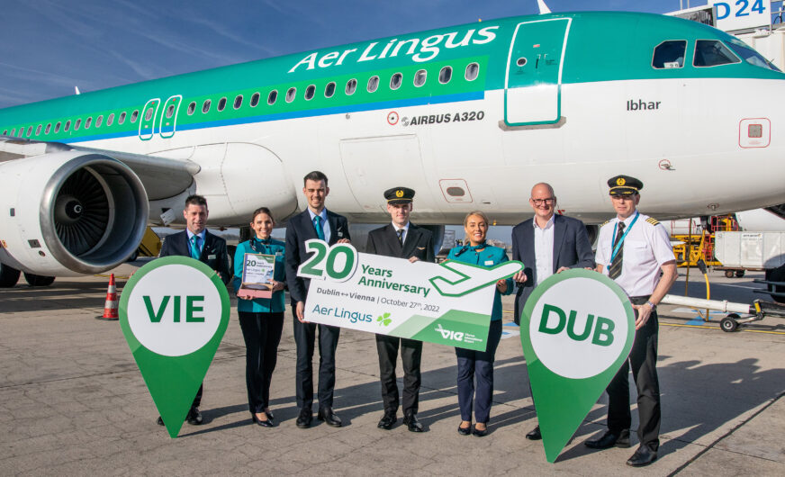 Aer Lingus fliegt seit 20 Jahren von Dublin nach Wien