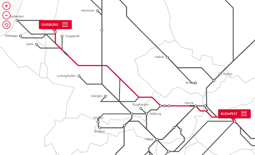 TransFER Budapest–Duisburg ersetzt Budapest-Neuss