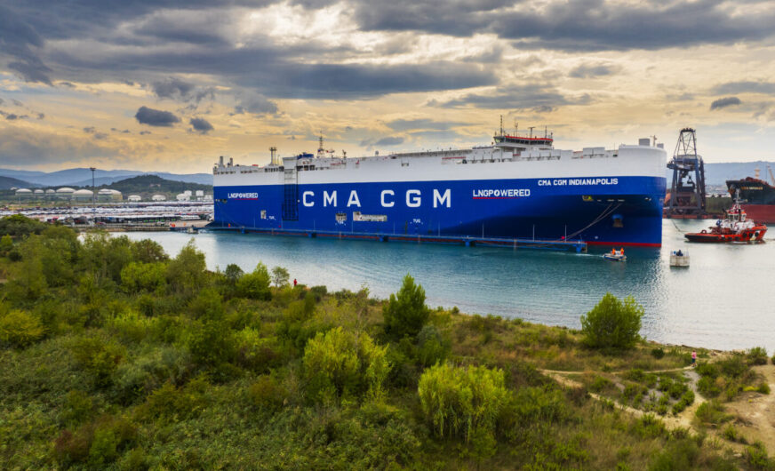 CMA CGM LNG-RoRo-Schiff: Erstanlauf im Hafen Koper