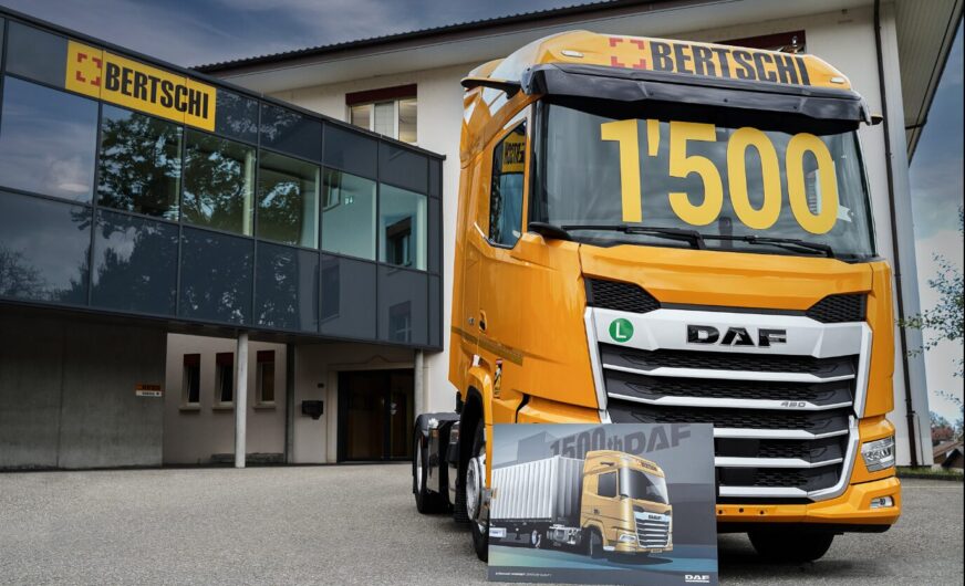 Bertschi Gruppe übernimmt den 1.500. DAF Lkw