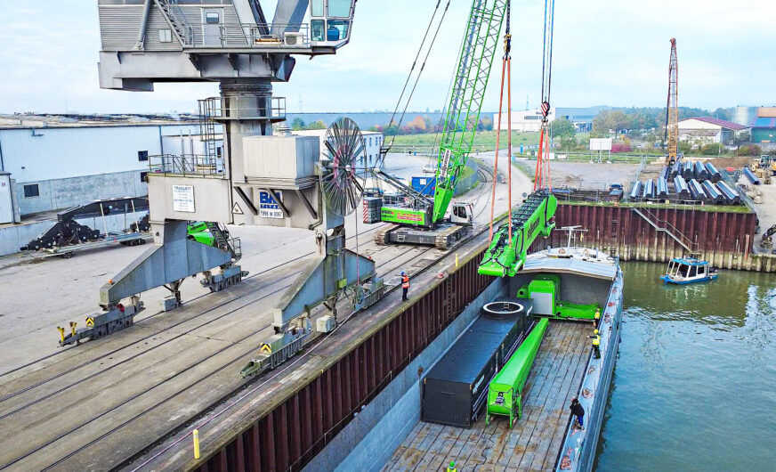 Sennebogen: Mega-Umschlag im Hafen Straubing