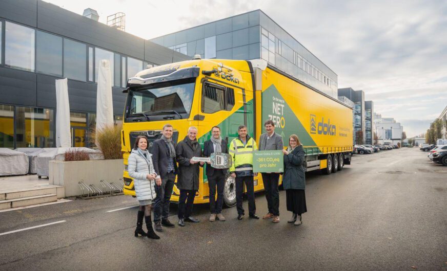 Erster vollelektrischer Lkw im Doka-Eigenfuhrpark
