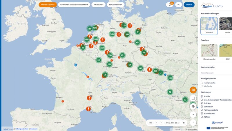 viadonau: EuRIS-Webportal glänzt in neuem Design