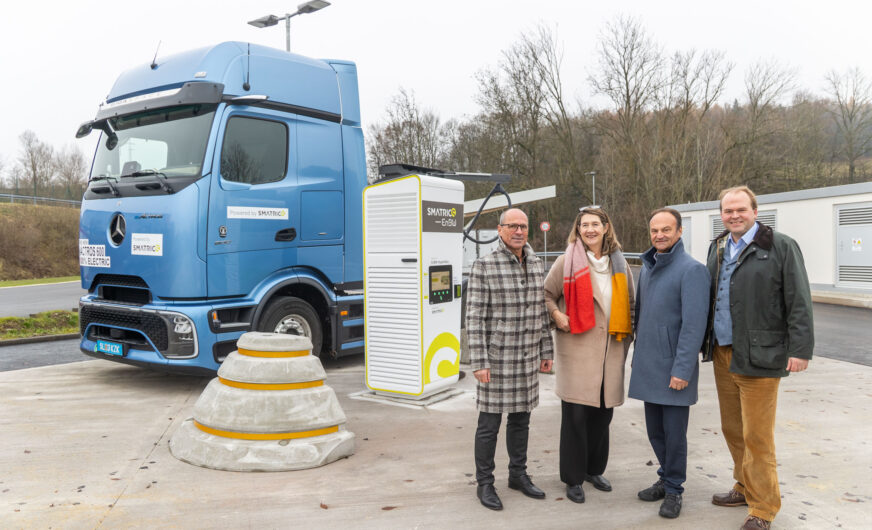 Smatrics EnBW eröffnet Ladepark für grüne Logistik