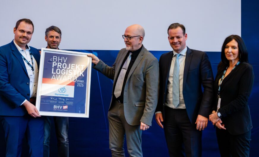 thyssenkrupp Uhde gewinnt BHV-Projektlogistik-Award