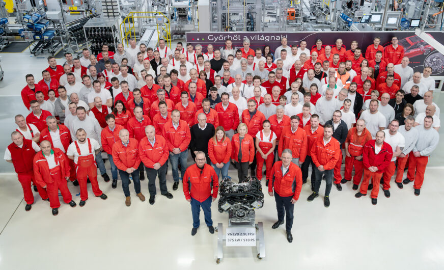 Audi Hungaria Werk setzt einen V6-Motor-Meilenstein