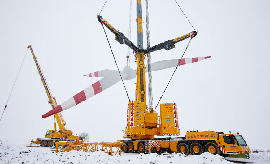 Prangl: Logistik für den Abbau von vier Windkraftanlagen