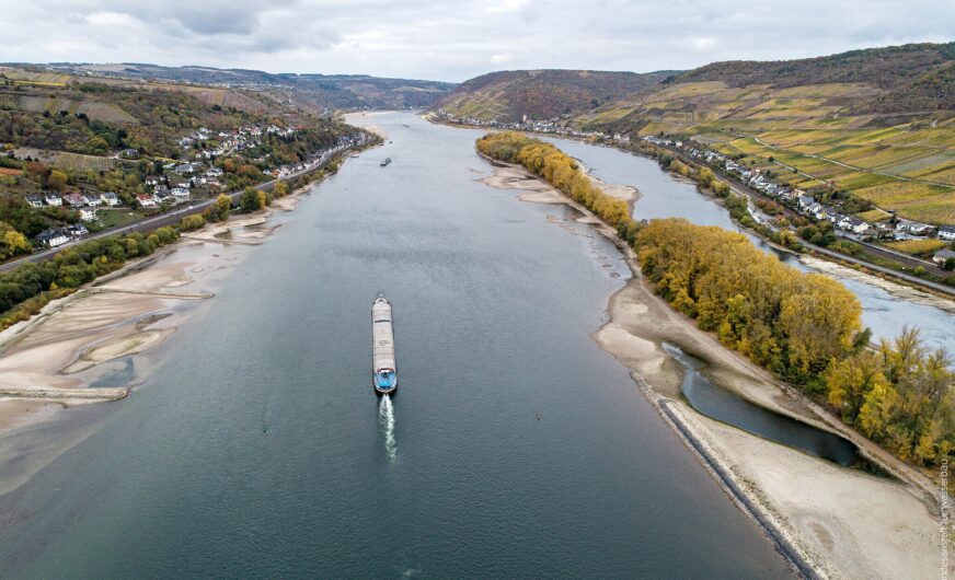 Historisch niedrige Pegelstände an Rhein und Donau