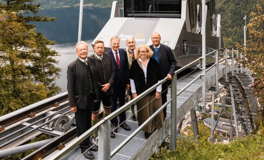 Salzbergbahn in Hallstatt wurde offiziell eröffnet