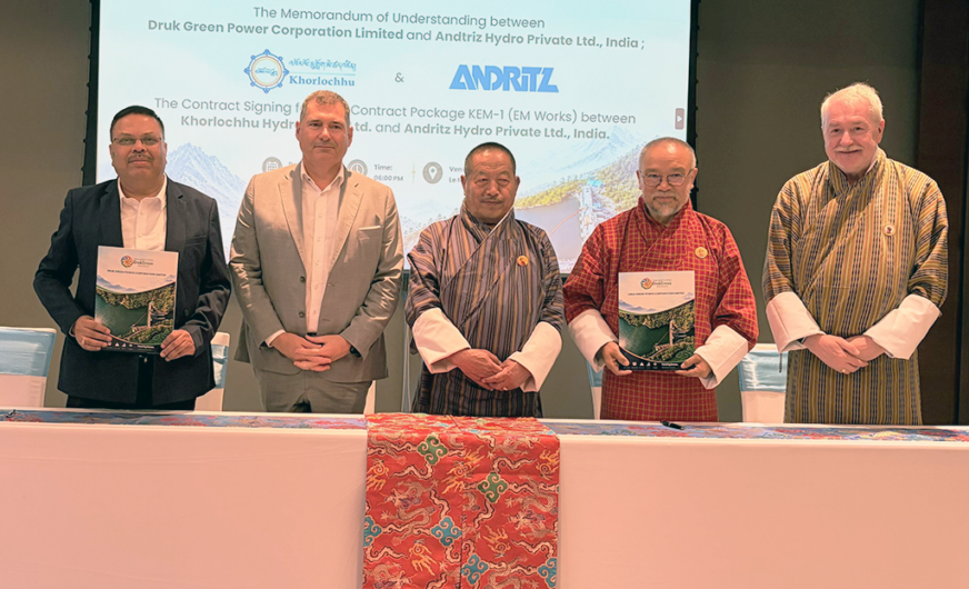 Erneut ein Bhutan-Auftrag für Andritz Hydropower